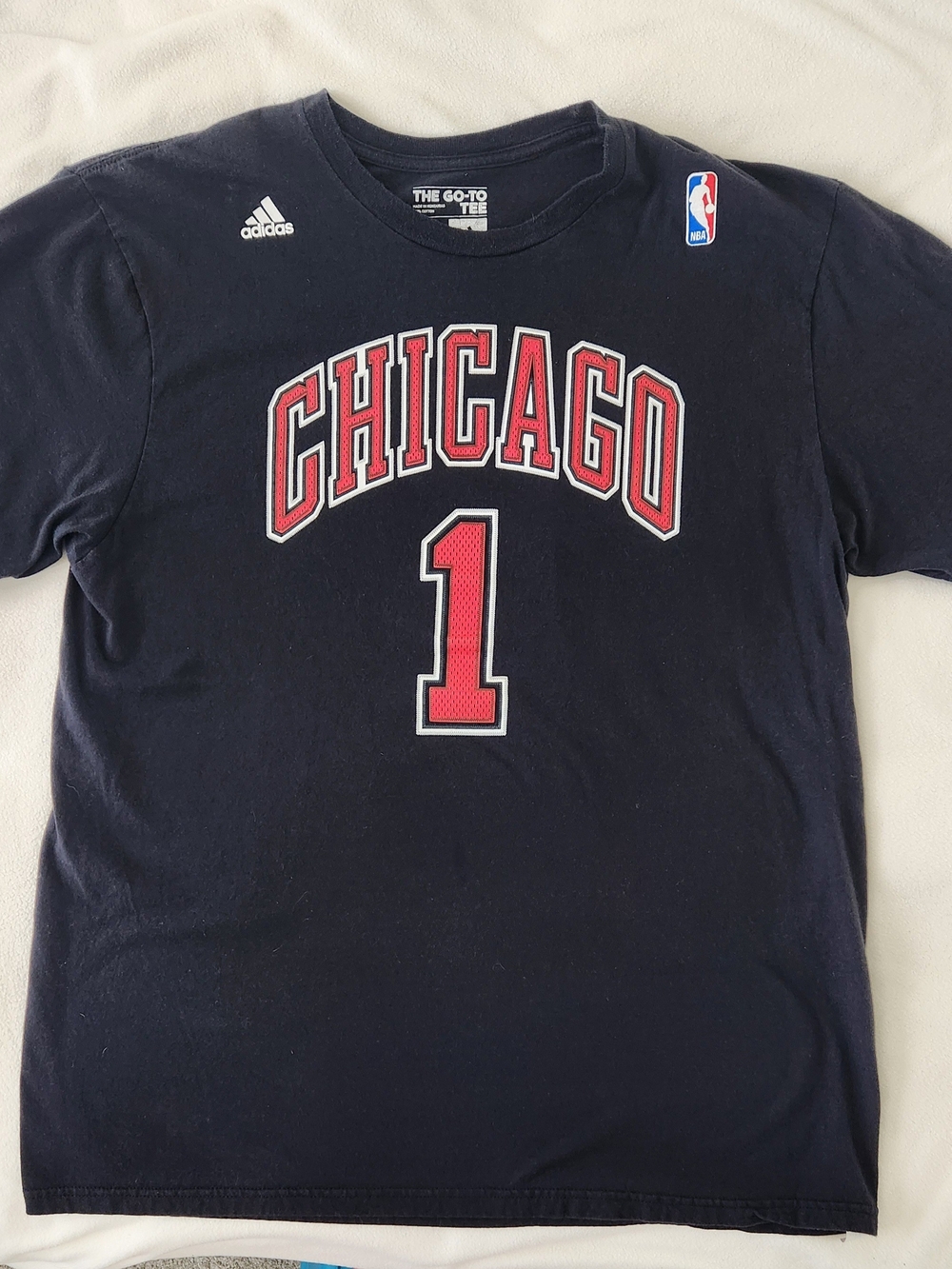 Chicago Bulls Derrick Rose Adidas Go To T Shirt Size XL Preowned Great Condition